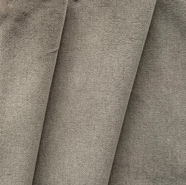 Mid-Weight Neutral Mushroom Cotton Velvet (Made in Italy)