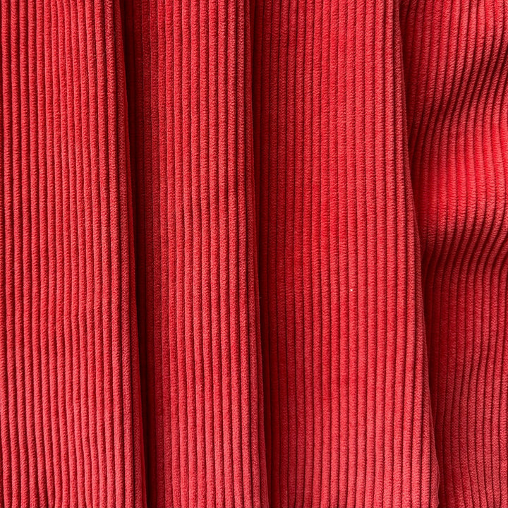 Bottega Veneta Coral Flame Stretch Mid-Wale Polyester Corduroy (Made in Italy)