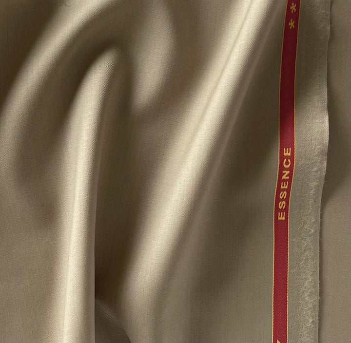 Classic Tan Super 130s Selvedged Wool Suiting  (Made in Italy)