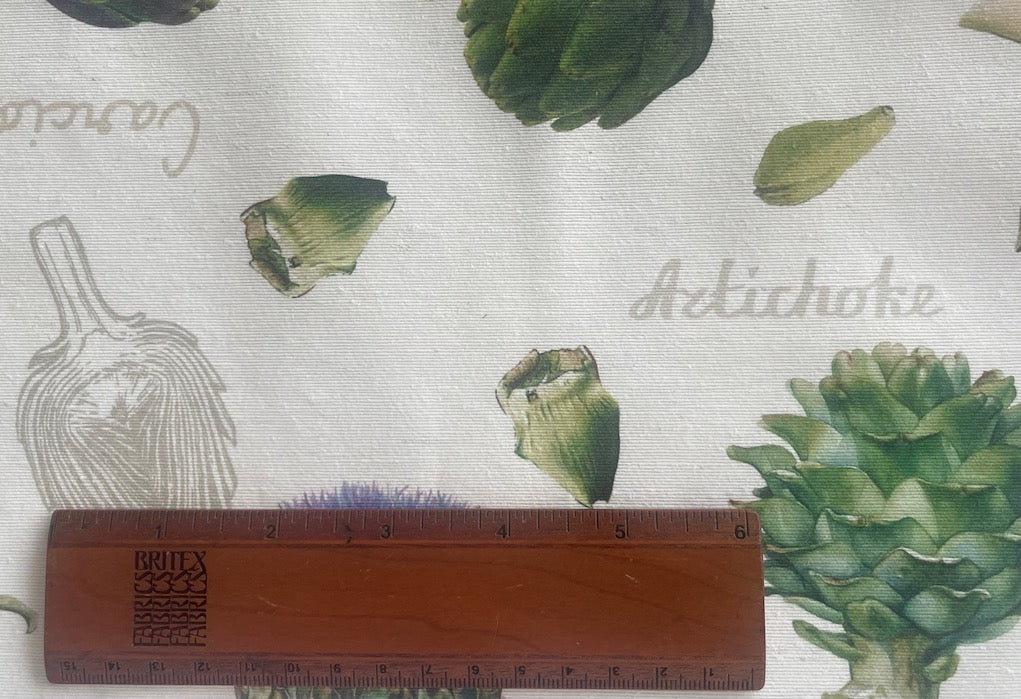 Flowering Artichokes Laminated Cotton (Made in Spain)