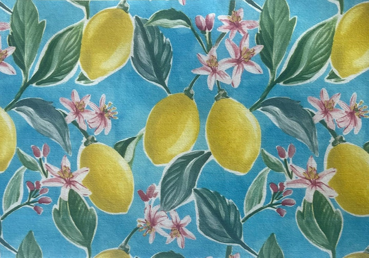 Lemon Tree, Very Pretty Laminated Cotton (Made in Spain)