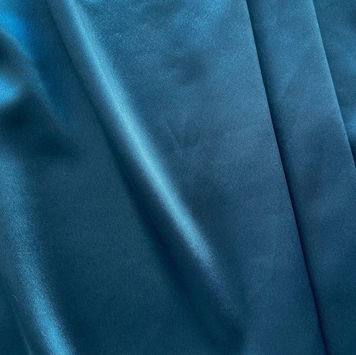 Teal Oceans Polyester Crepe Back Satin (Made in Japan)
