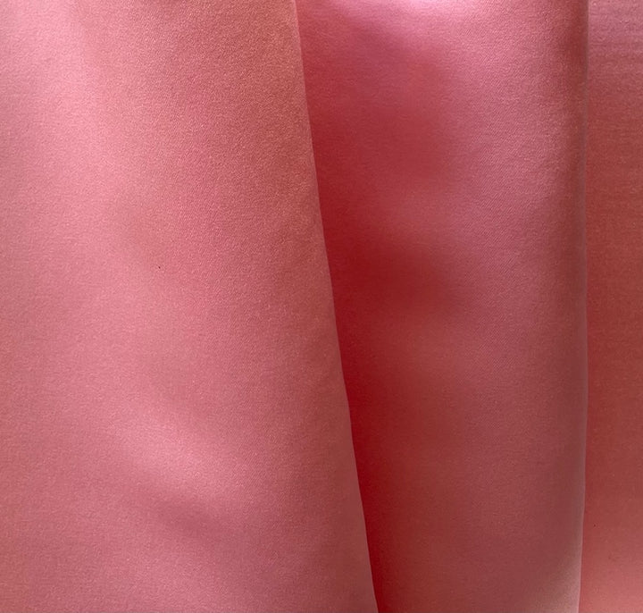 Gleaming Deep Seashell Pink Polyester Duchess Satin (Made in USA)