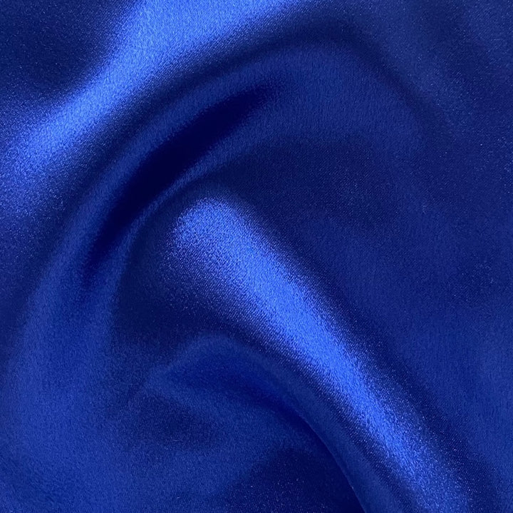Royal Blue Polyester Crepe Back Satin (Made in Japan)