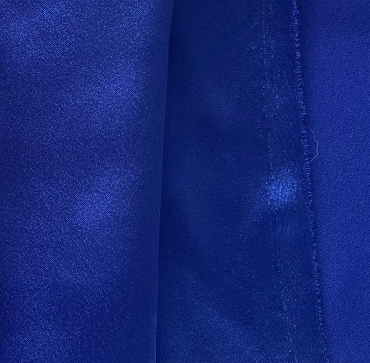 Royal Blue Polyester Crepe Back Satin (Made in Japan)