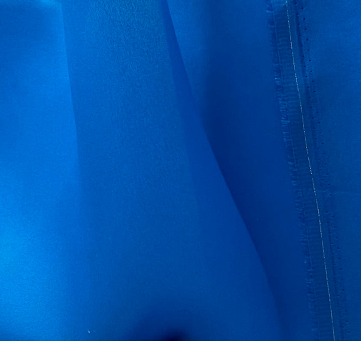 Semi-Sheer Azure Silk Satin Organza (Made in Italy)