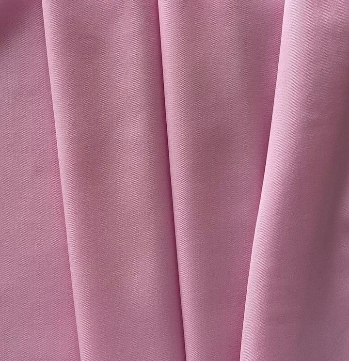 Light to Mid-Weight Wandering Rose Wool Twill Gabardine (Made in Italy)