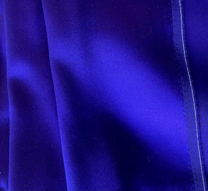 Heavier Royal Blue 4-Ply 40mm Silk Crepe Back Satin (Made in Korea)