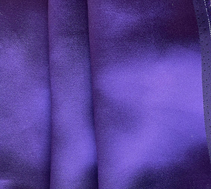 Heavier Deep Amethyst 4-Ply 40mm Silk Crepe Back Satin (Made in Korea)