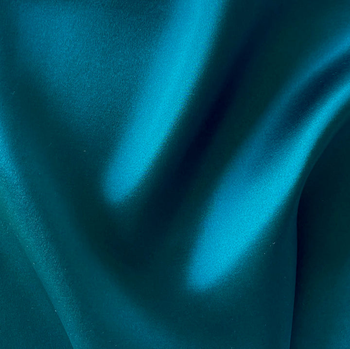 Heavier Magical Teal 4-Ply 40mm Silk Crepe Back Satin (Made in Korea)