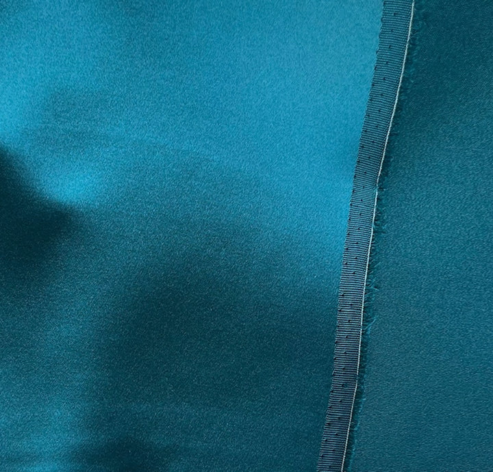 Heavier Magical Teal 4-Ply 40mm Silk Crepe Back Satin (Made in Korea)