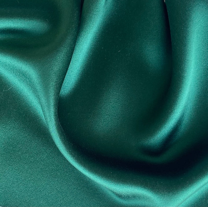 Heavier Deep Cyan 4-Ply 40mm Silk Crepe Back Satin (Made in Korea)