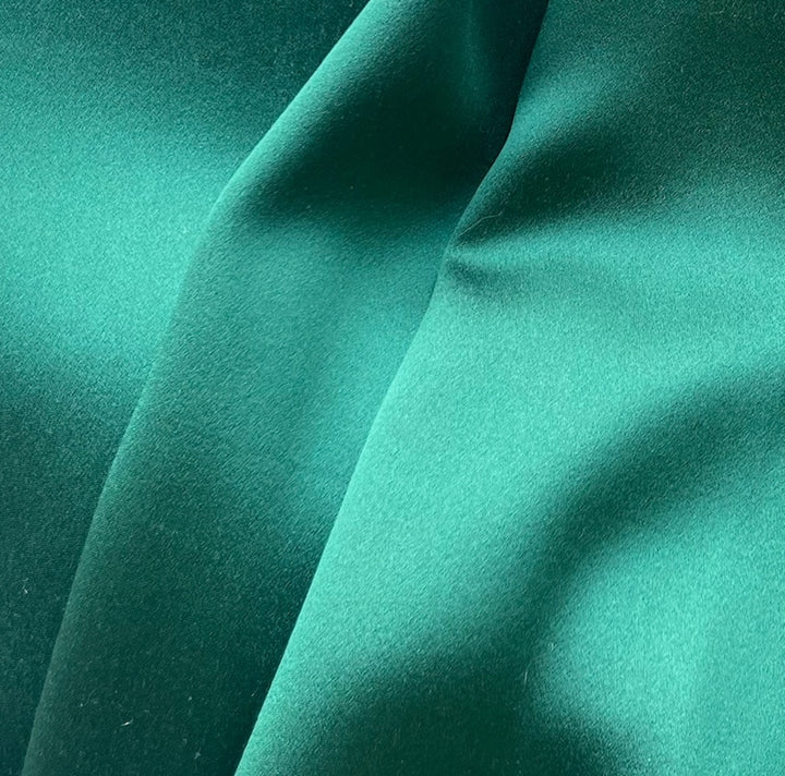 Heavier Deep Cyan 4-Ply 40mm Silk Crepe Back Satin (Made in Korea)