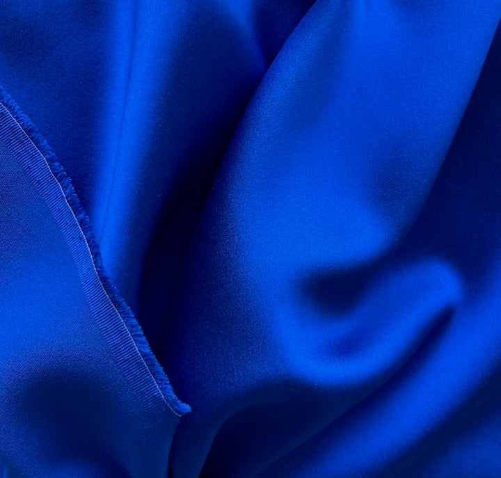 Heavier Cobalt Blue 4-Ply 40mm Silk Crepe Back Satin (Made in Korea)