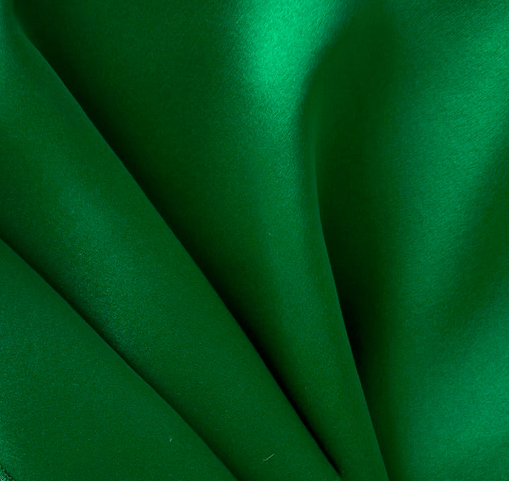 Heavier Emerald Green 4-Ply 40mm Silk Crepe Back Satin (Made in Korea)
