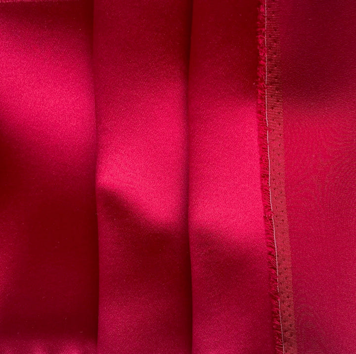 Heavier Spanish Crimson 4-Ply 40mm Silk Crepe Back Satin (Made in Korea)