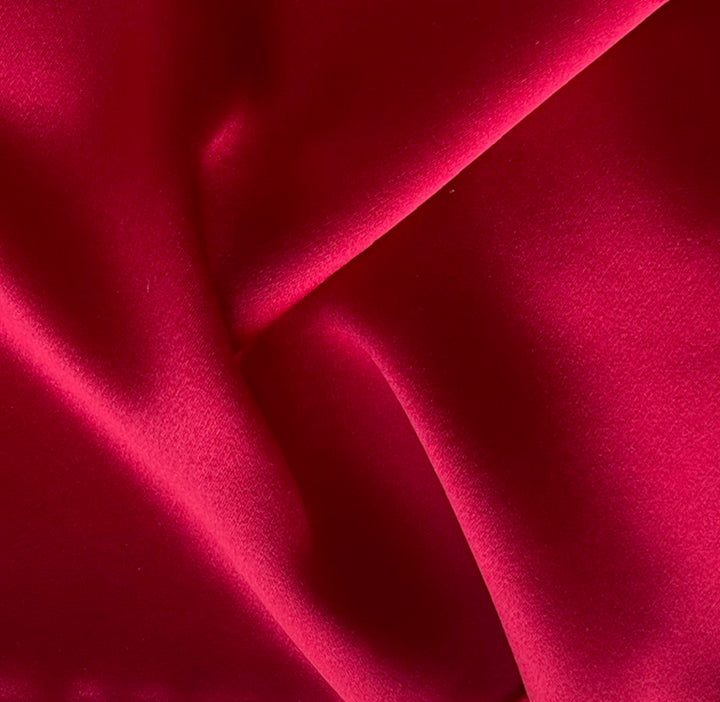 Heavier Spanish Crimson 4-Ply 40mm Silk Crepe Back Satin (Made in Korea)
