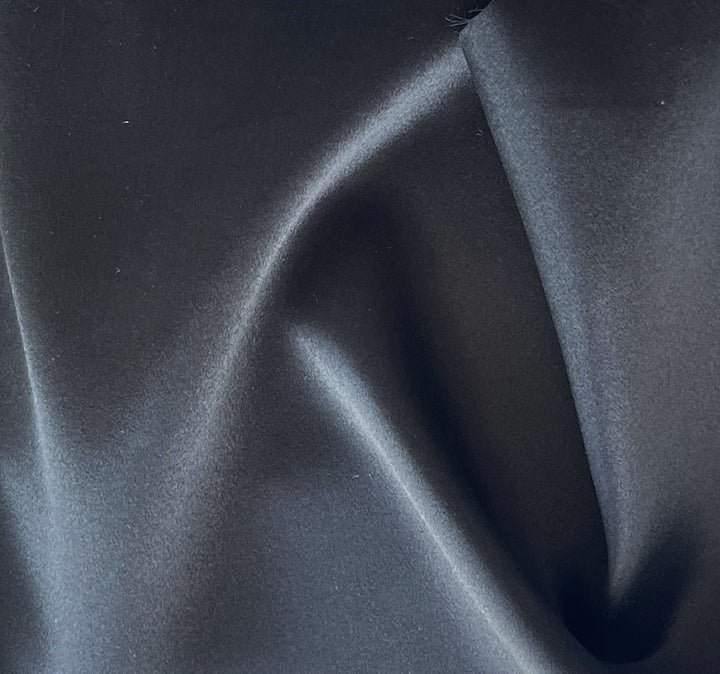 Heavier Onyx Black 4-Ply 40mm Silk Crepe Back Satin (Made in Korea)