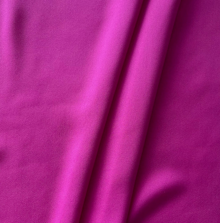Light-Weight Flaming Strawberry Stretch Silk Crepe Georgette
