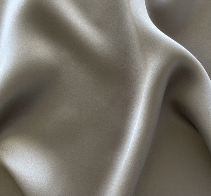 Light-Weight Moody Platinum Sueded Silk Satin Charmeuse
