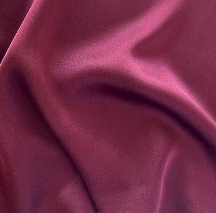 Light-Weight Burgundy Silk Satin Charmeuse