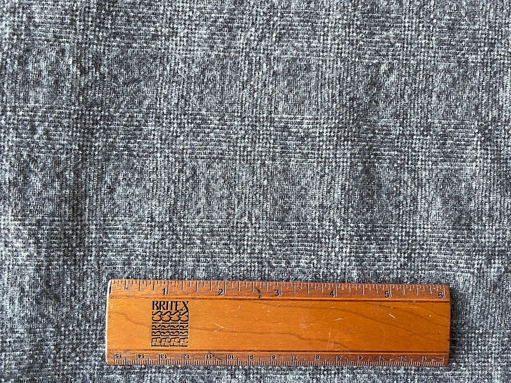 Mid-Weight Barely Taupe Soft Washed Wool Plaid Suiting (Made in Italy)
