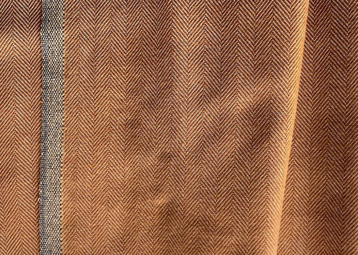 Mid-Weight Gingered Marmalade Lambswool Herringbone (Made in Italy)