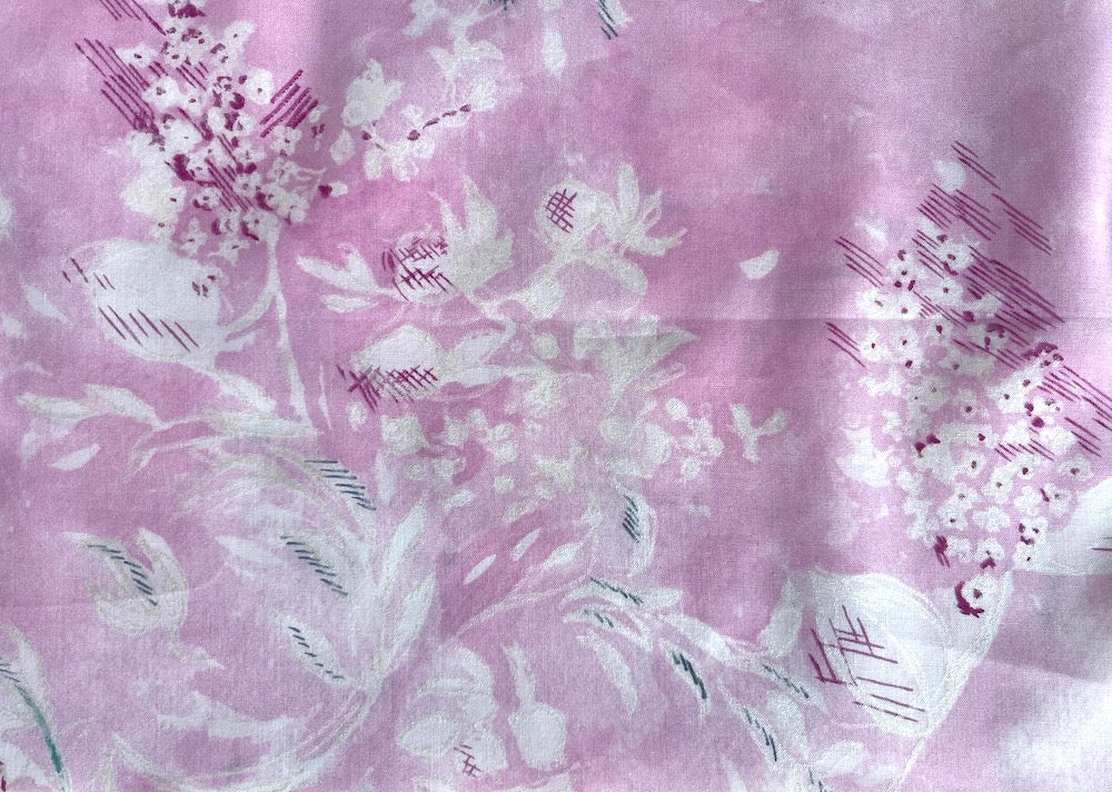 Ethereal Floating Blooms Palest Lilac Cotton Lawn (Made in Japan)