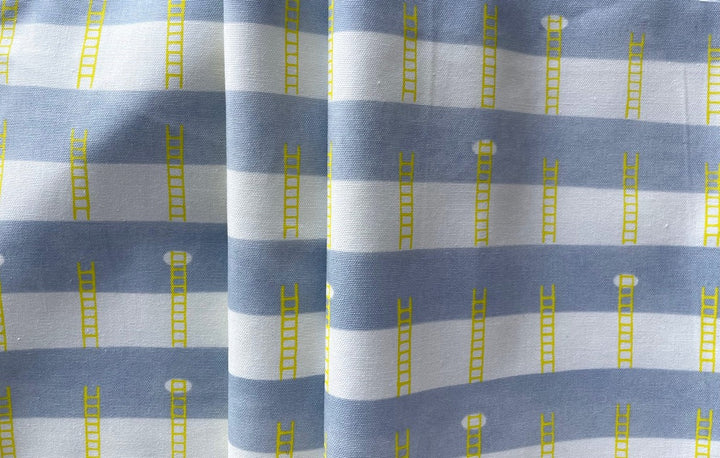Lemony Ladders on Light-Weight Cotton Canvas (Made in Japan)