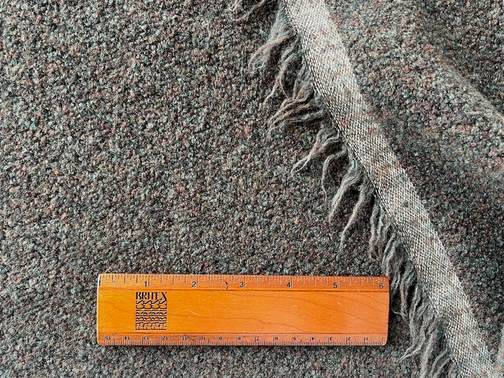 Mid-Weight Mottled Nutty Smoke Wool Bouclé (Made in Italy)