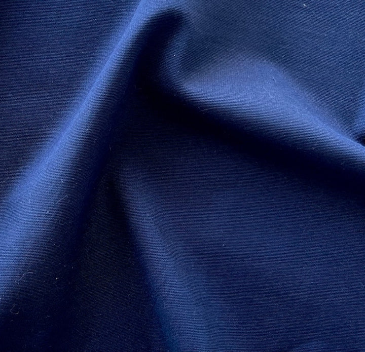Mid-Weight Lapis Lazuli Rayon Viscose Blend Ponte Double-Knit