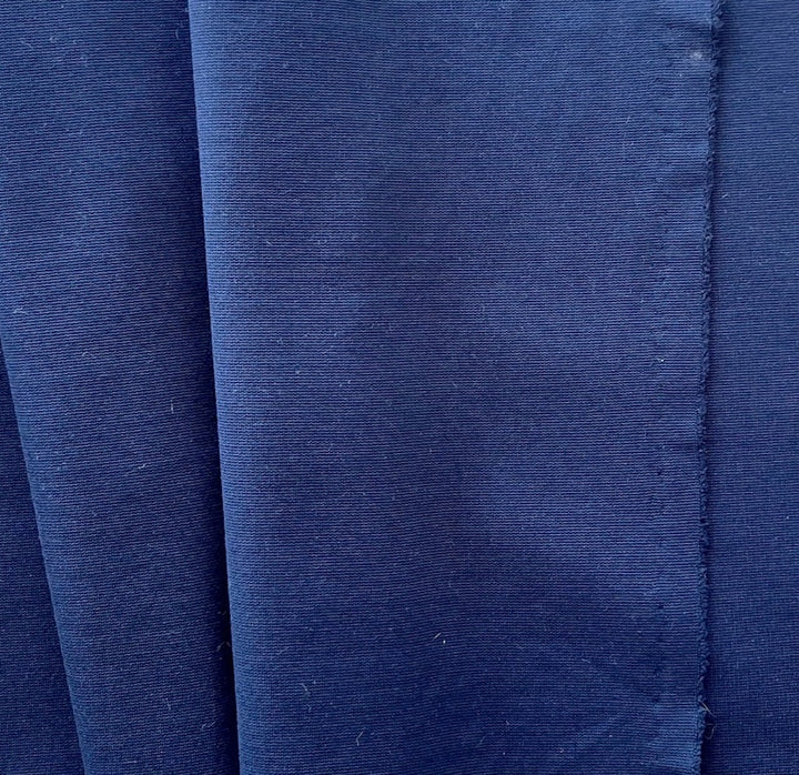 Mid-Weight Lapis Lazuli Rayon Viscose Blend Ponte Double-Knit