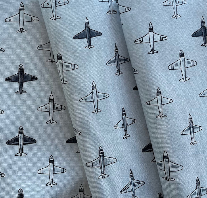 Flying Together Fog Grey Quilting Cotton (Made in Japan)
