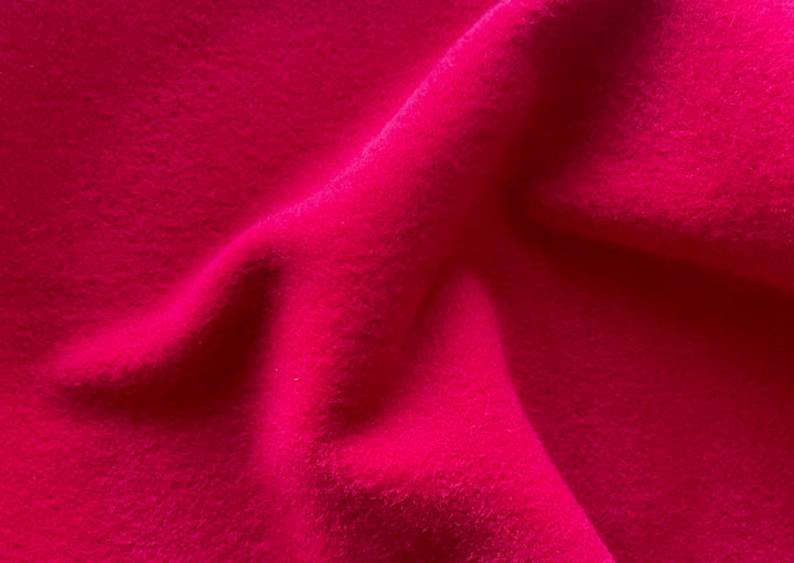 Couture Electric Rhododendron Pink Wool & Angora Coating (Made in Italy)