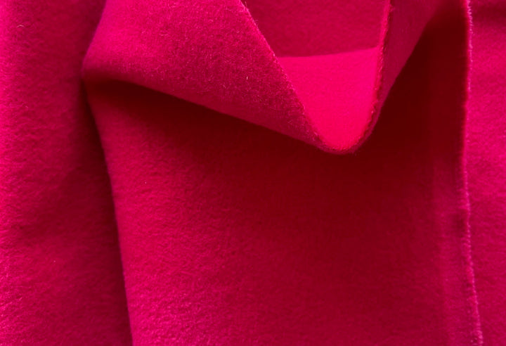 Couture Electric Rhododendron Pink Wool & Angora Coating (Made in Italy)