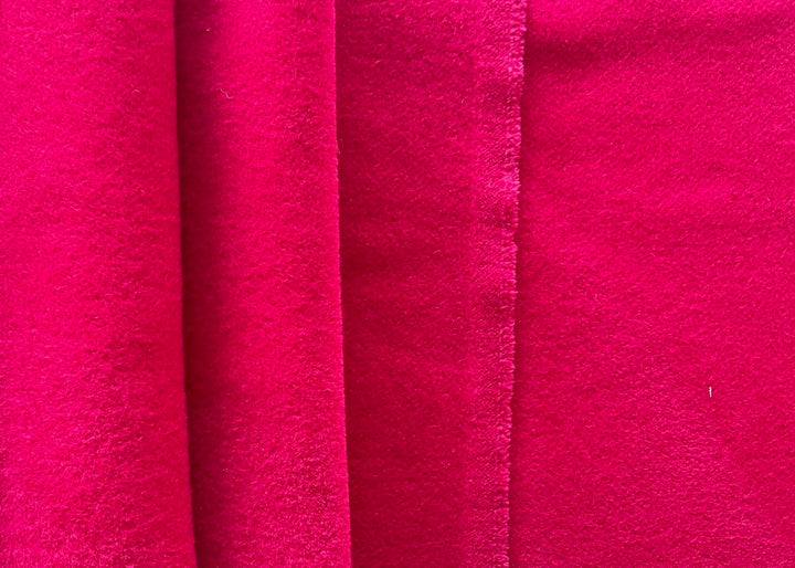 Couture Electric Rhododendron Pink Wool & Angora Coating (Made in Italy)