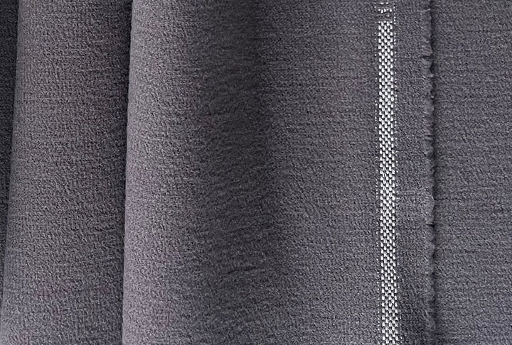 Carnet Whale Grey Wool Double Crepe (Made in Italy)