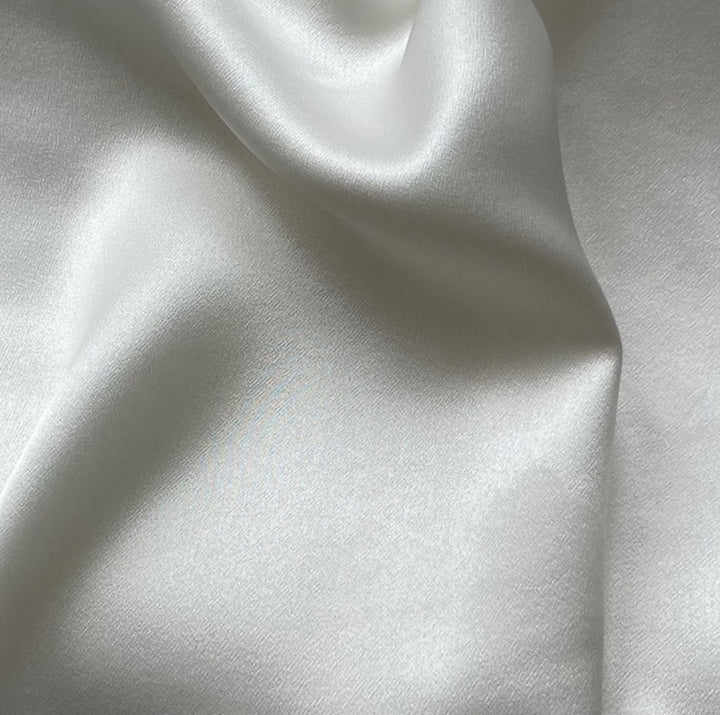 Porcelain White Silk Satin Charmeuse