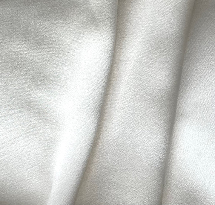 Porcelain White Silk Satin Charmeuse