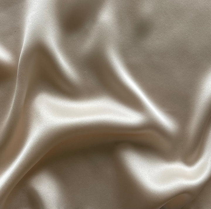 Pale Champagne Bellini Silk Satin Charmeuse