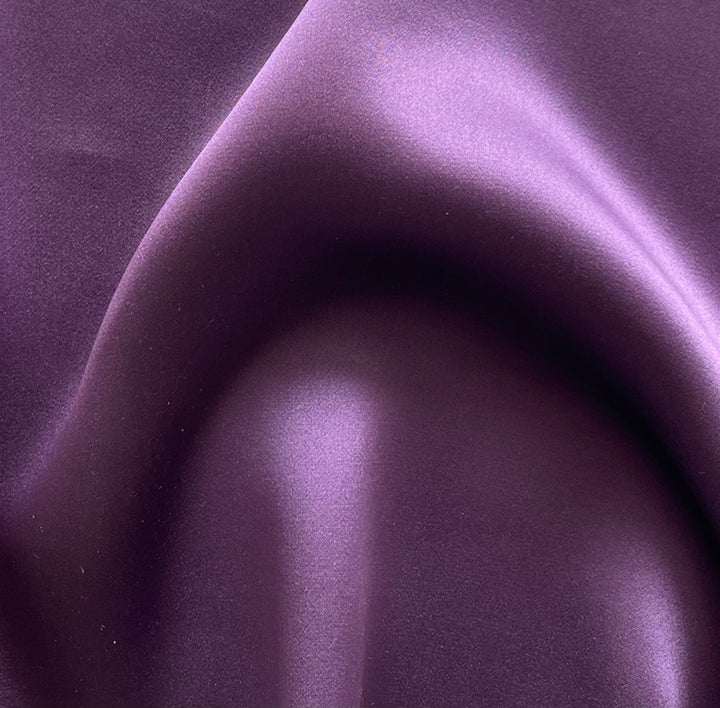 Jeweled Amethyst Silk Satin Charmeuse