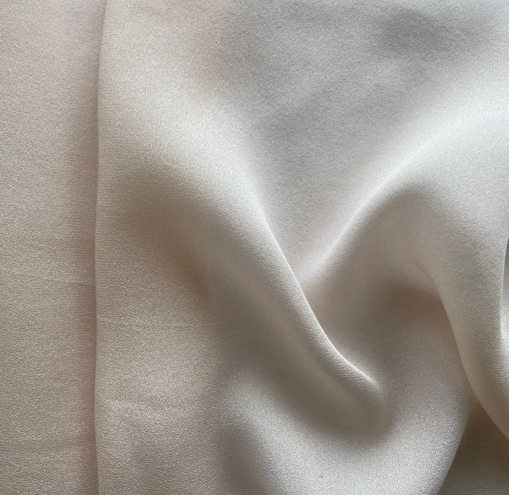 Semi-Sheer Barely There Apricot Mist Silk Crepe Georgette (Made in Italy)