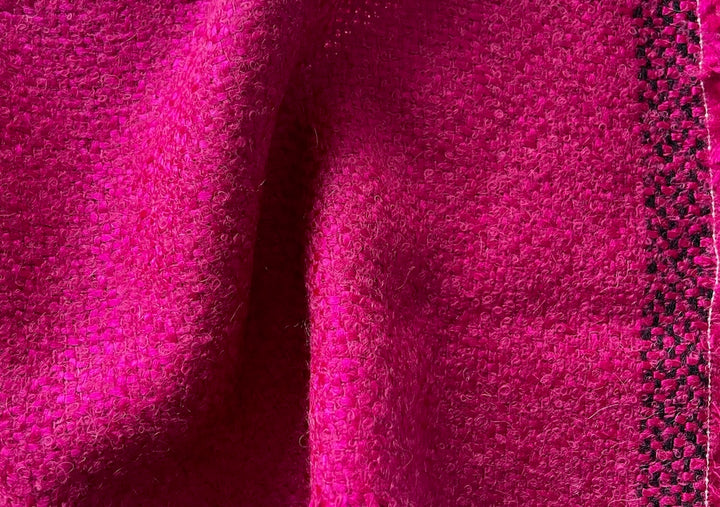 Mid-Weight Fabulous Fuchsia Froth Wool Blend Bouclé (Made in Spain)