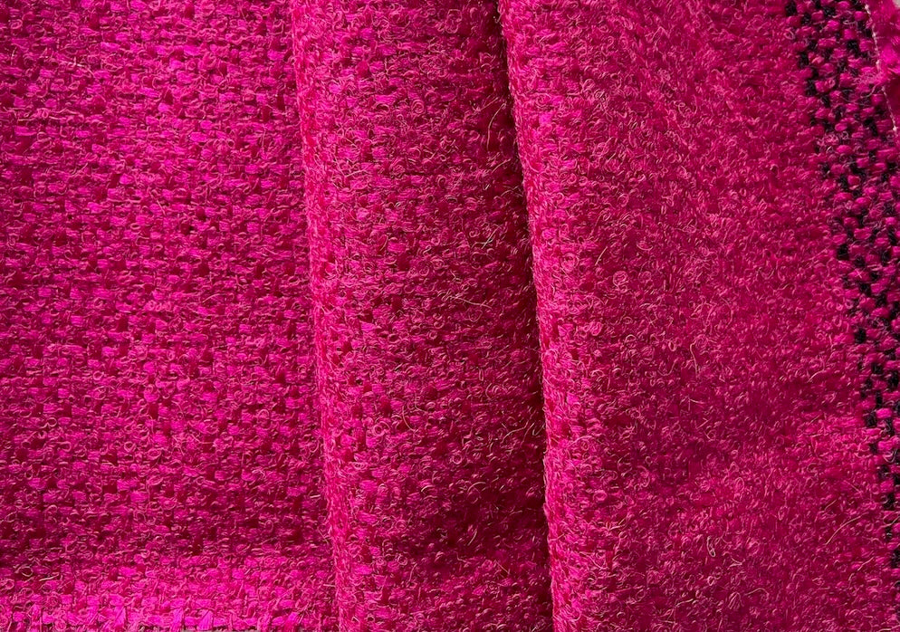 Mid-Weight Fabulous Fuchsia Froth Wool Blend Bouclé (Made in Spain)