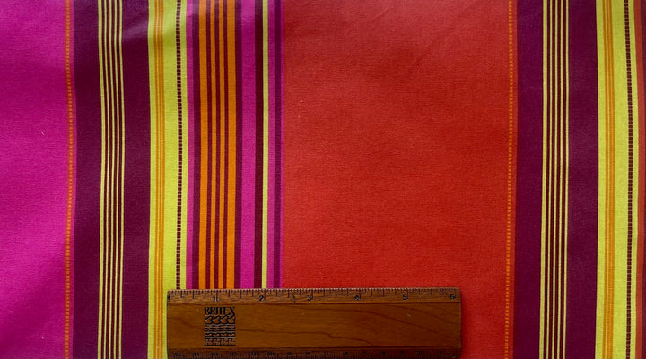 Cabana Striped Laminated Cotton (Made in France)