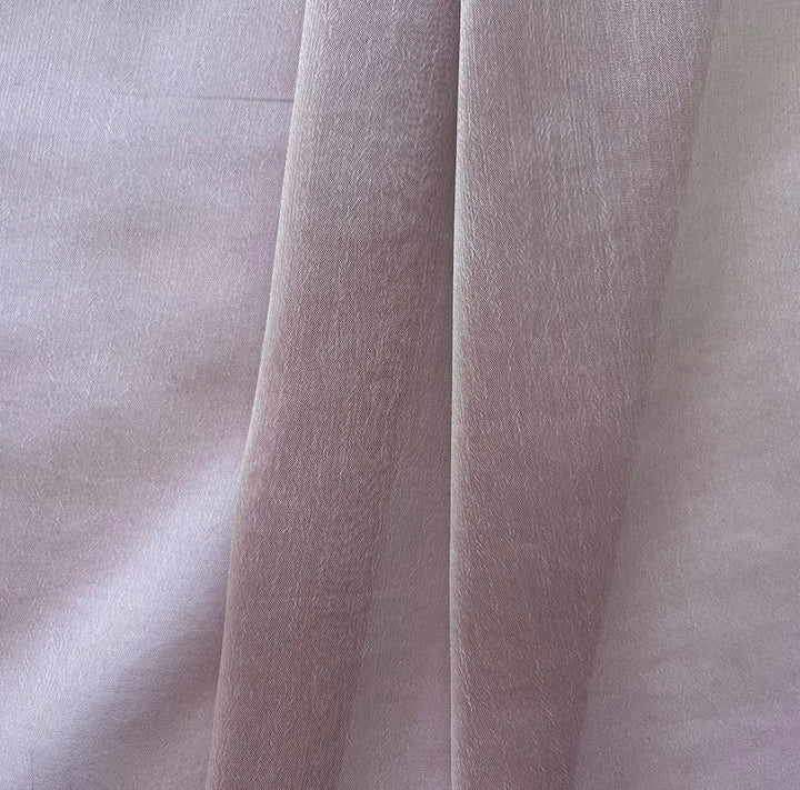 Semi-Sheer Dusty Golden Rose Textured Polyester Chiffon