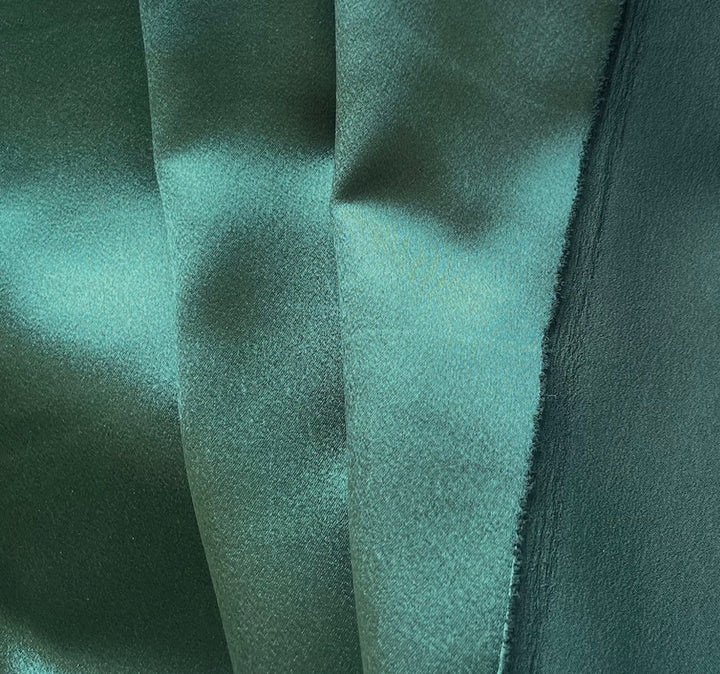 Hunter Green Polyester Crepe Back Satin (Made in Japan)