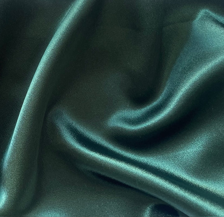 Hunter Green Polyester Crepe Back Satin (Made in Japan)