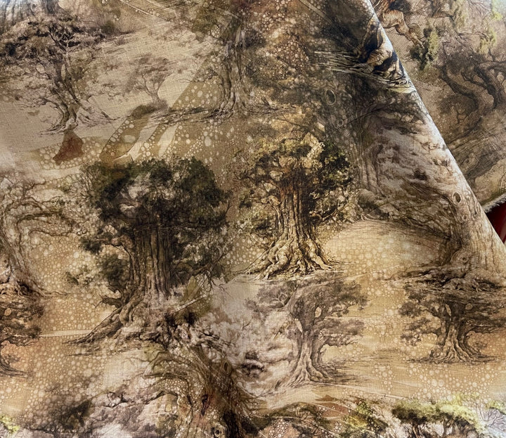 Tolkien Inspired Old Man Willow Printed Linen (Made in Italy)
