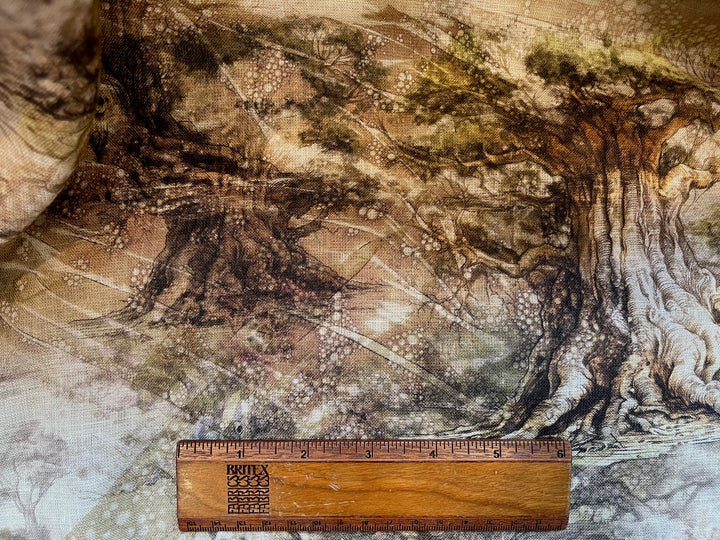 Tolkien Inspired Old Man Willow Printed Linen (Made in Italy)